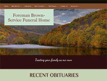 Tablet Screenshot of foremanfuneralhome.com